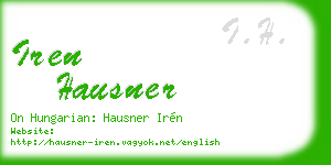 iren hausner business card
